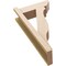 Ekena Millwork 5 1/2-in W x 14-in D x 26-in H Funston Slat Rough Cedar Woodgrain TimberThane Outlooker, Primed Tan OUTUR055X14X26FST24RCPR - alternate 2